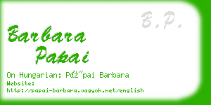 barbara papai business card